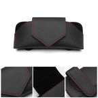 Car PU Leather Glasses Clip, Multi-Functional Sun Visor Holder, Sunglasses Box Storage Bag Clip, Car Interior Accessories Amagi