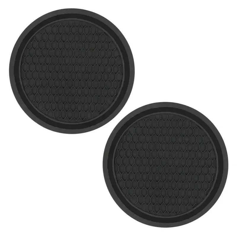 2pcs Cute Bling Car Cup Holder Coaster Mat with Rhinestone for Women Girl Universal Anti Slip Automotive Interior Amagi