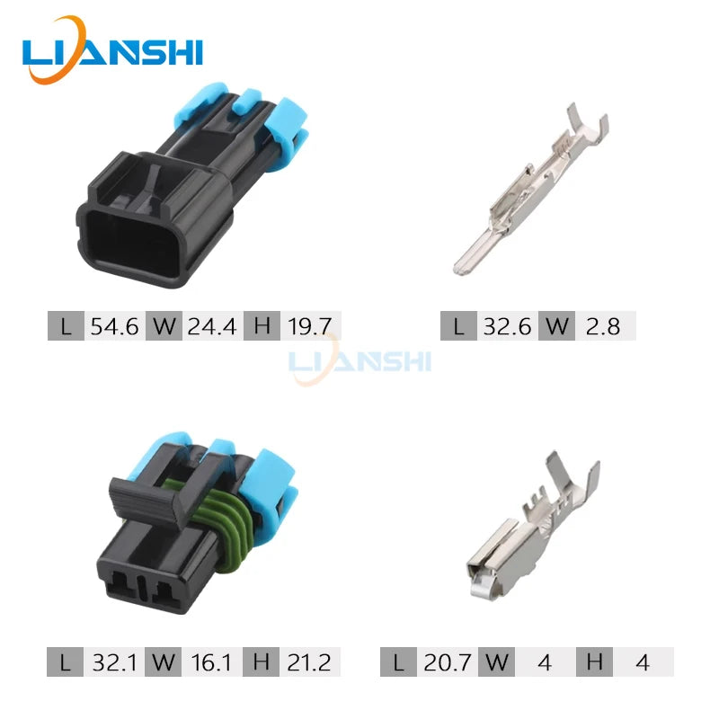 15300002 applies to car fan plug 15300027 wiring harness modified 2pin male/female connector terminal DJ7025W-2.8-11/21