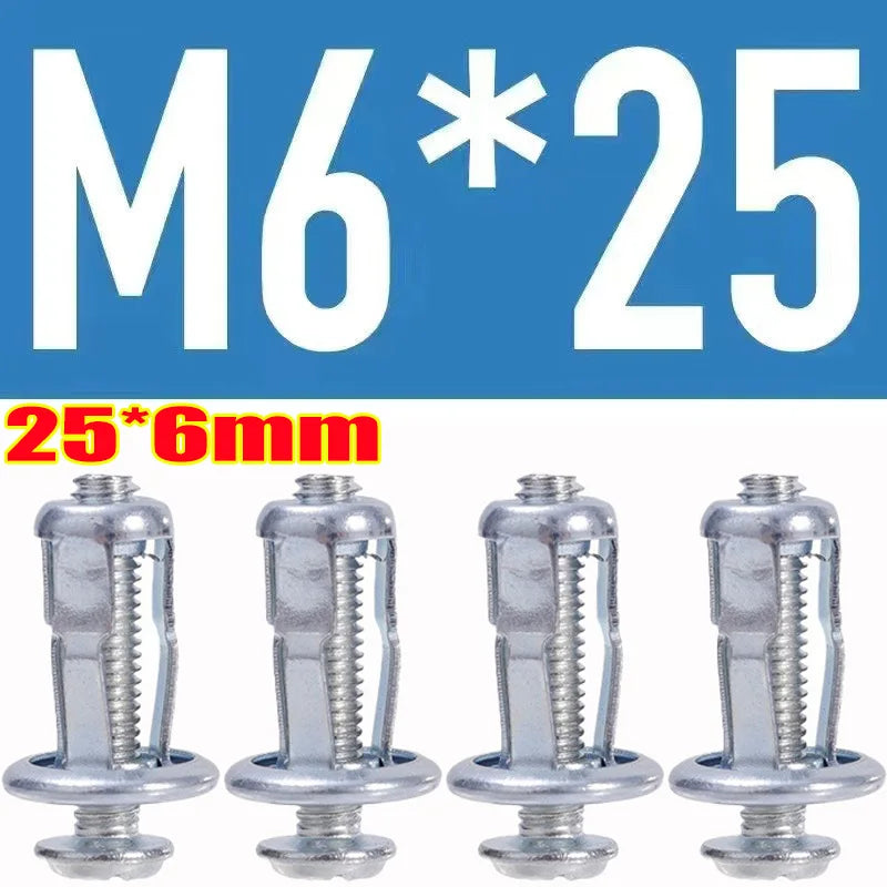 40-4pcs Petal Shape Rivet Nut Screw Bolt Kit M4 M5 M6 M8Metal Rivetnut Panel License Plate Clamp Lock Jack Nuts Auto Accessories