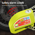 Motorcycle Bicycle Lock Alarm Safety Protection Padlock Disc Aluminum Alloy Anti-Theft Reminder Rope Lock Bag Motorcycle Amagi