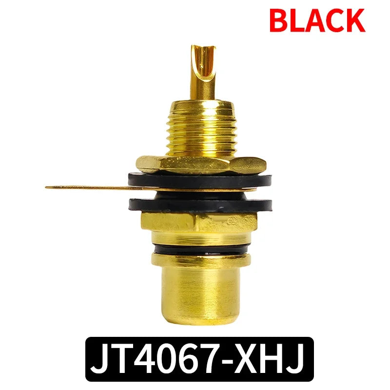 10/20/40PCS Gold-Plated RCA Jack Connectors, Zinc Alloy Single AV Coaxial Socket for Audio Video Panel Mount Applications