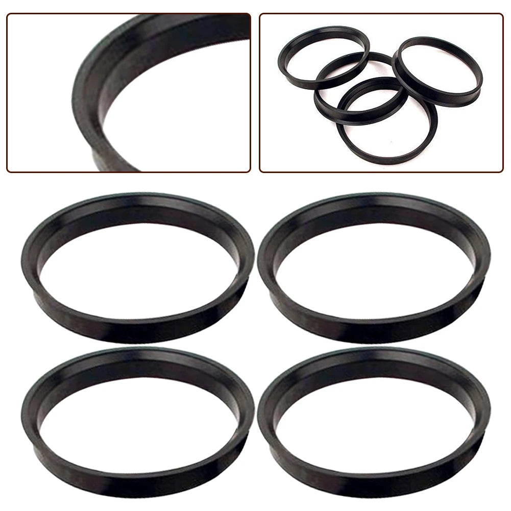 4Pcs Automotive Car Plastic Wheel Hub Centering Rings 74.1 X 72.6 Mm For BMW Wheel Bore Center Spacer Black Hubrings Bore