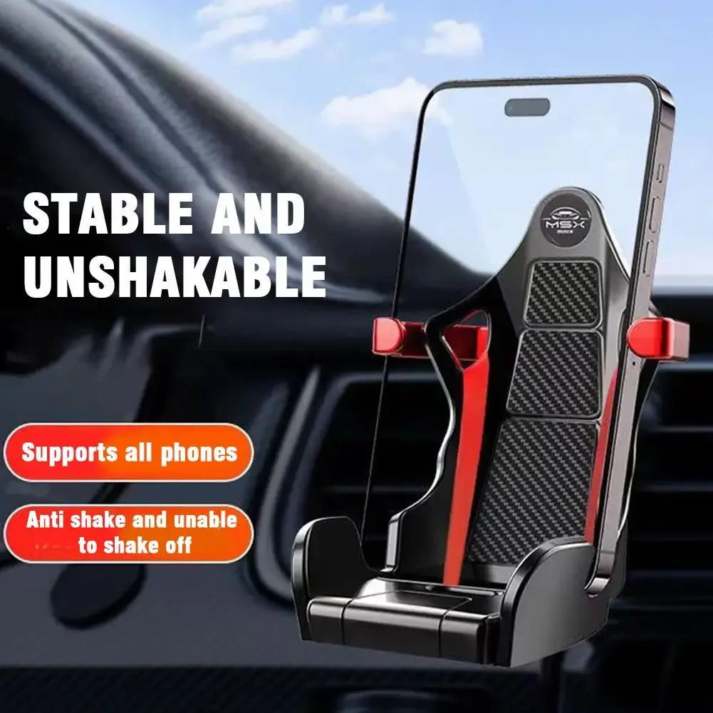 Racing Seat Car Mobile Phone Holder Stable And Shock-Resistant Car Navigation Bracket For Universal Accessories Tools