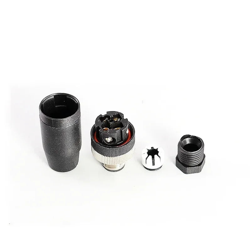 1Pcs M12 12MM Sensor Connector Straight Angle Male Female Waterproof Screw Threaded Plug Coupling 4 5 8 Pin PG7