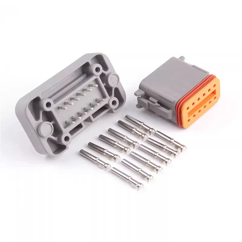 DT06-12S waterproof connector for vehicle circuit board pin end wire harness sheath PCB male and female straight pins DT15-12PA