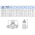 10/50/200 PCS HVFF Air Manual Valve 4mm 6mm 8mm 10mm 12mm, Pneumatic Push In Quick Joint with Manual Current-Limiting Control