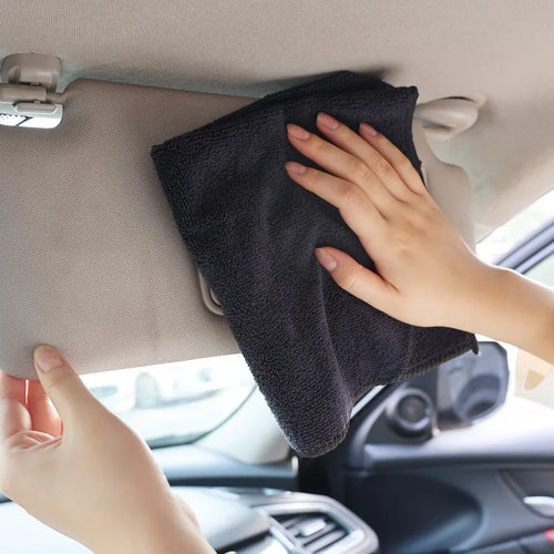 1-10pcs Absorbent Towel for Black Microfiber Car Wash Housework Cleaning Rags Cleaning Cloth Household Auto Washing Tools