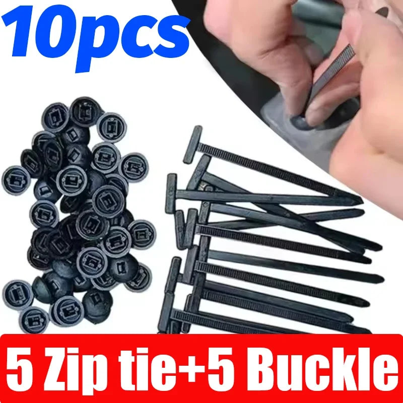 Nylon Cable Tie Buckle Universal Car Fender Trunk Engine Guard Panel Wire Management Secure Auto Fastener Screw Replacement Clip