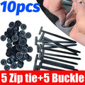 Nylon Cable Tie Buckle Universal Car Fender Trunk Engine Guard Panel Wire Management Secure Auto Fastener Screw Replacement Clip