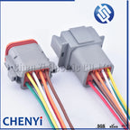 DT 2 3 4 6 8 12 Pin Automotive Sealed Electric Plug male female Waterproof Connector Wire Harness DT06-2S DT04-2P For Deutsch
