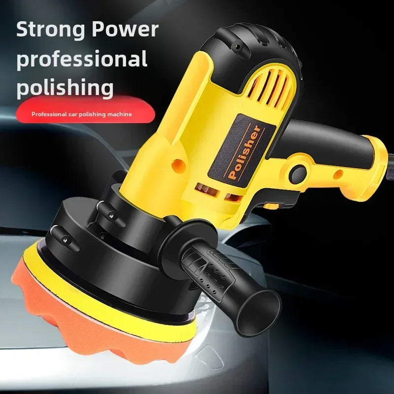 Car Beauty Waxing Machine Automotive Polishing Scratch Repair Small Electric Flat Polishing Machine European Plug Amagi