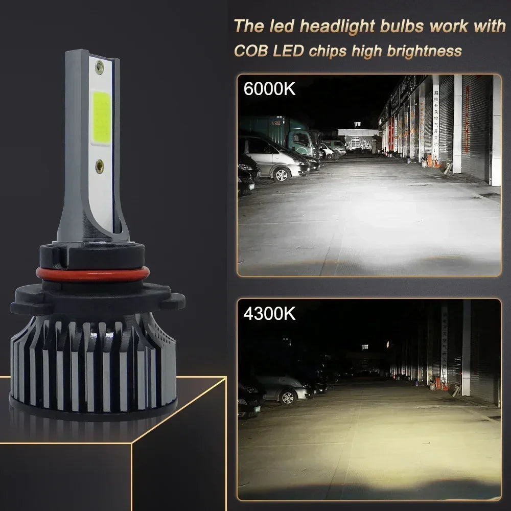 H7 H4 Canbus LED Light Bulb H1 H8 H9 H11 9005 HB3 Headlight Mini Size Design Wireless Super Bright CSP Chips 30000LM 6000K Amagi