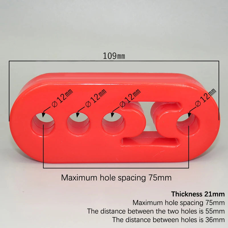 Universal Car Exhaust Pipe Mount Brackets Hanger Insulator Polyurethane Hanger Liner Bracket 2 Holes 4 Holes