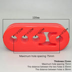 Universal Car Exhaust Pipe Mount Brackets Hanger Insulator Polyurethane Hanger Liner Bracket 2 Holes 4 Holes