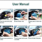 1-4PCS Car Side Window Rearview Rain Film Anti-Fog Rain-proof Car Window Mirror Waterproof Sticker Films Decals Rain Proof Films