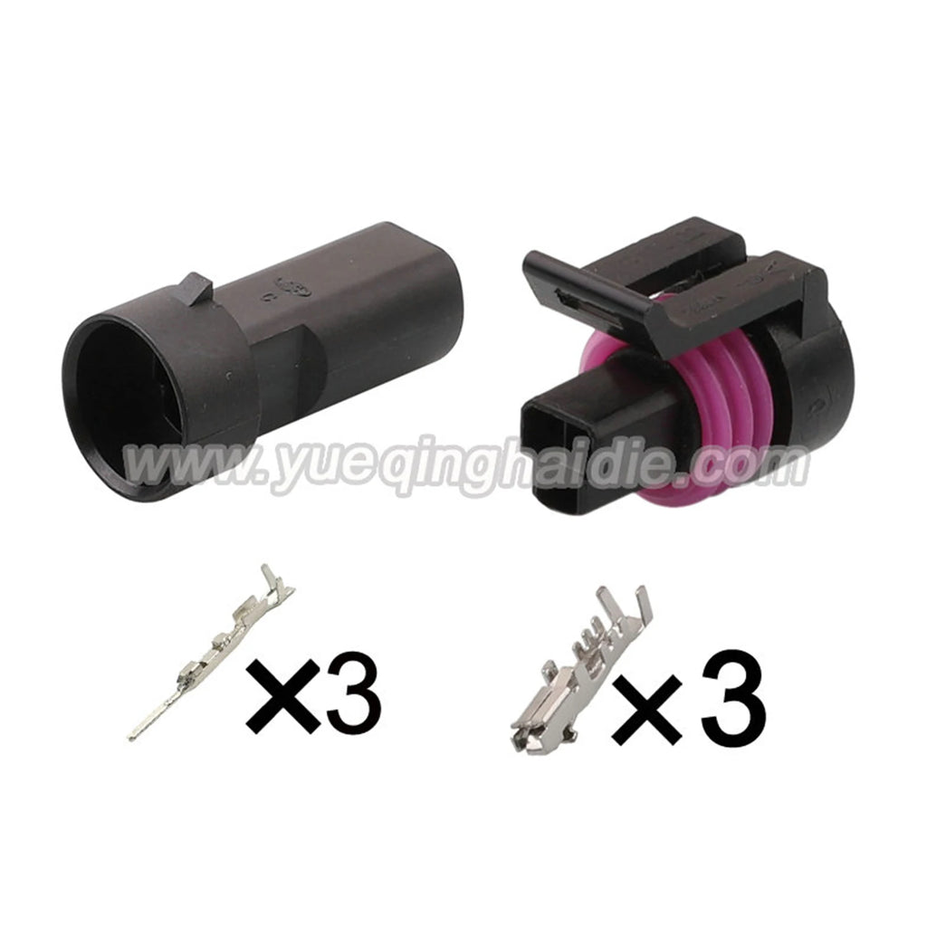 3Pin Connector Waterproof 1.5mm Male Female Connector Automotive Oil Fuel Cable Socket for GM 12078090 12110192 0441004 12065287