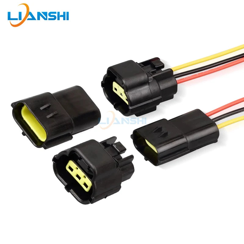 5set 174357-2 174359-2 Waterproof connector 3pin automotive connector harness plug for excavator hydraulic pump pressure switch