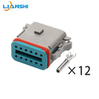 AT04-12PA-PM02 Automotive Plug - 12-Port Wiring Harness Connector for Engineering Use with Waterproof Connector AT06-12SA