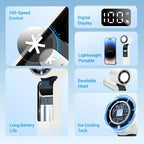 4000mAh Rechargeable Electric Handheld Fan 100 Speeds Adjustable Portable Travel Outdoor Foldable Mini Air Cooling Turbo Amagi