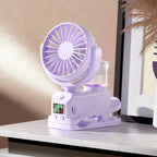 2 in 1 Fan Humidifier Spray Mist USB Rechargeable Portable Desktop Fans Air Conditioner Sprayer Mini Steamer Spray Motorcycle