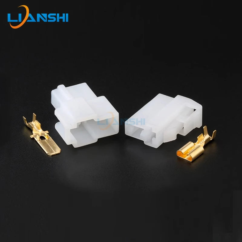 6070-2471 6070-2481 Car connector 2-hole 2p wiring harness plug with terminal DJ7022A-6.3-11/21