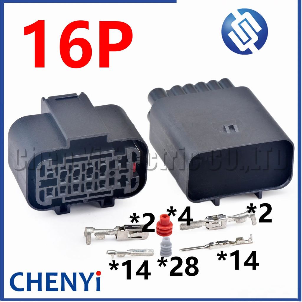 16 Pin Car bumper radar sensor connector Trailer power harness socket plug 2304884-1 2404880-1 2304887-1 2404884-1 521194A