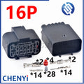 16 Pin Car bumper radar sensor connector Trailer power harness socket plug 2304884-1 2404880-1 2304887-1 2404884-1 521194A