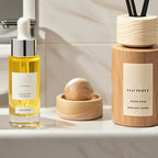 Mini Cute Natural Wood Fragrance Diffuser Car Home Essential Oil Diffuser for Bedroom Living Room Bathroom Office Oil Amagi