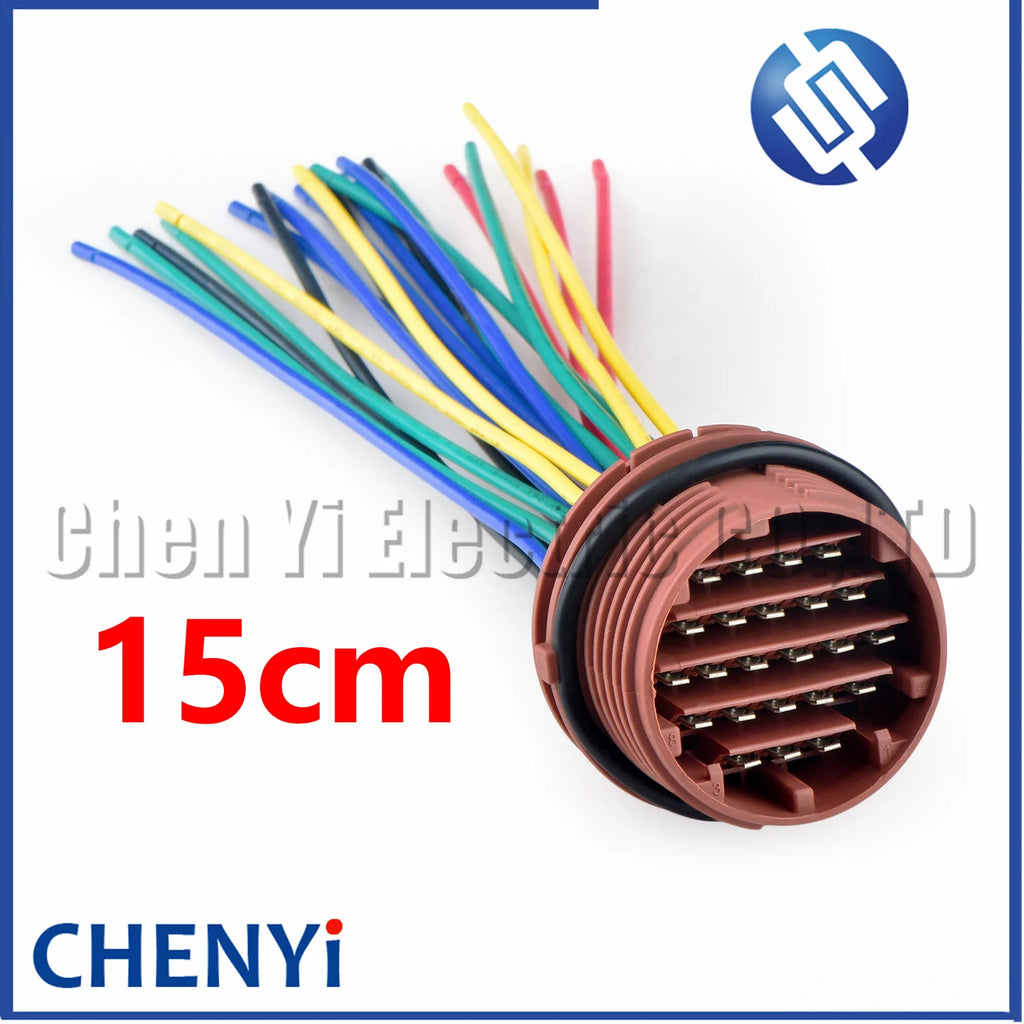 23 Pin brown male or female Car Door body plug instrument connector For Peugeot Citroen Picasso Xsara Sienna Elysee 206 207 C2