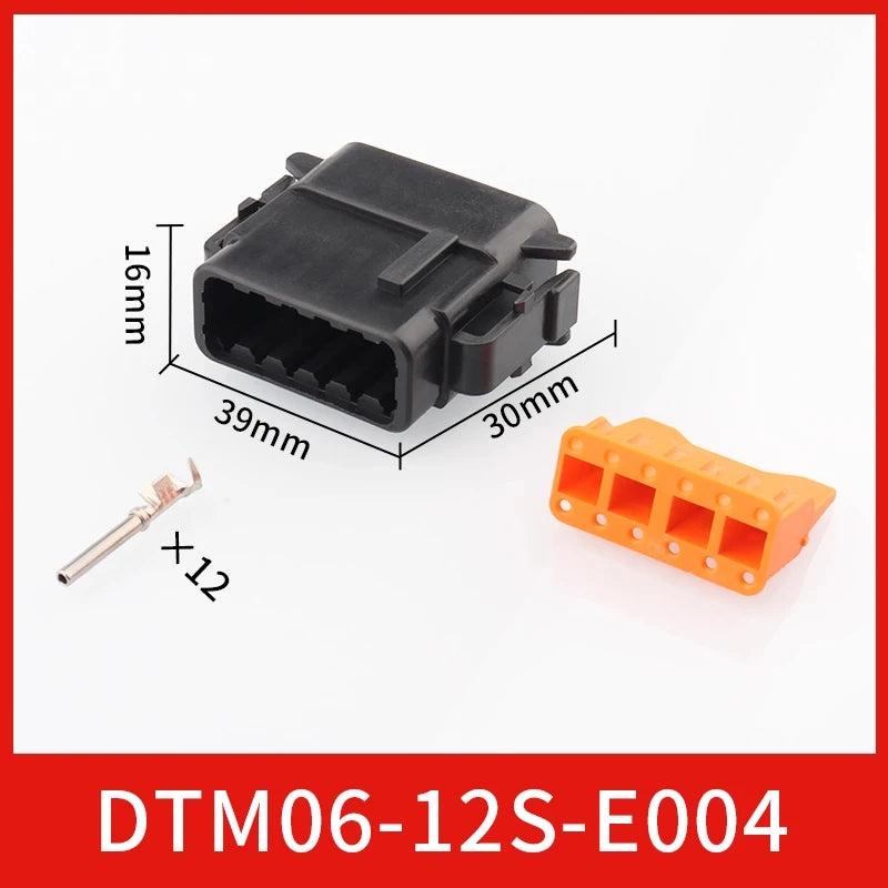 DTM04-2P-E004 automotive connector, Dechi plug-in, DTM06-2S-E004 waterproof plug for heavy truck wiring harness