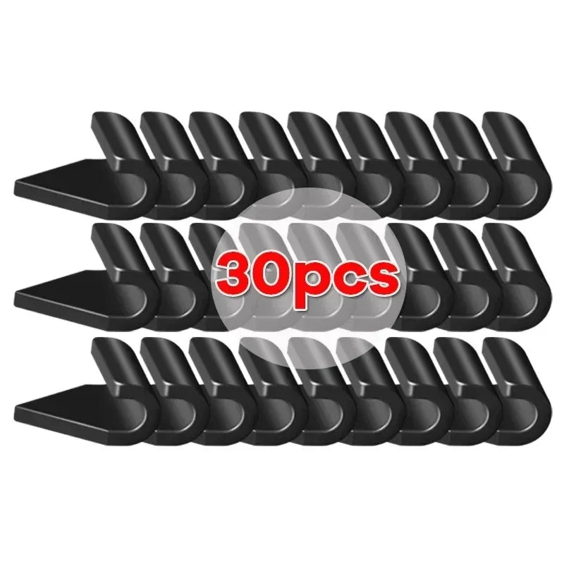 6-60PCS Multi-functional Car Navigation Storage Clip Car Charger Data Cable Fixing Clip Cable Holder Fixed Wire Clips Fastener