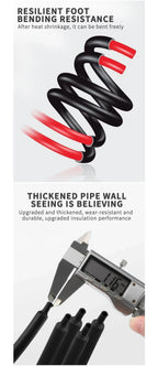 10M-200M 3:1 Heat Shrink Tubing, Dual Wall Adhesive Lined, Black/White/Red/Blue/Yellow, Waterproof Wire Cable Sleeve