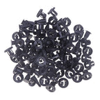 50/100Pcs 10mm Diameter 10mm Black Plastic Auto Fasteners Rivets Clips Vehicle Car Bumper Door Panel Liner Clips Retainer
