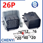 26 Pin 6B+20S male or female Automobile waterproof connector Car radar harness plug Socket 1897013-2 1897009-2 With pins