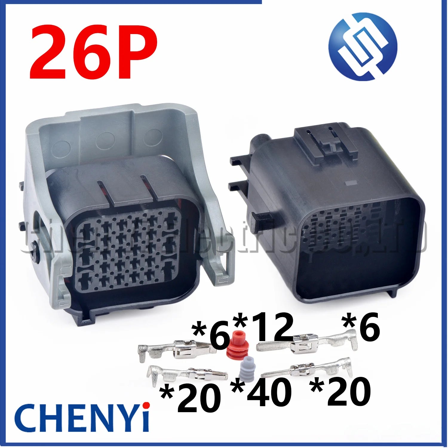26 Pin 6B+20S male or female Automobile waterproof connector Car radar harness plug Socket 1897013-2 1897009-2 With pins