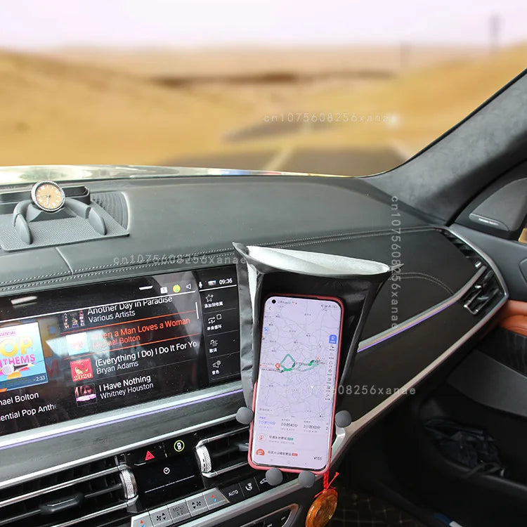 Car Mobile Phone Sunscreen Foldable Not Hot Stuck Screen Non-reflective Free Of Installation Mobile Navigation Sunshade amabilis