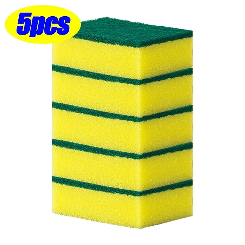 5-50PCS Double-sided Cleaning Sponges Magic Super Absorbent Pan Pot Dishwashing Scouring Pad Wipe Household Kitchen Clean Amagi