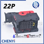 22 Pin ECU Connector Black Waterproof Plug 1-1823449-1 1-1823661-1 1-1823440-3 1-1823441-3 1355233-3 1823442-1 With Pins or lid