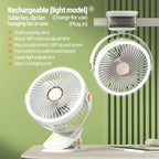 Car Rechargeable Desktop 2000mAh Portable Outdoor Home Fan Air Cycle Device Wireless Ceiling Mounted WithLED Light Clip on Amagi