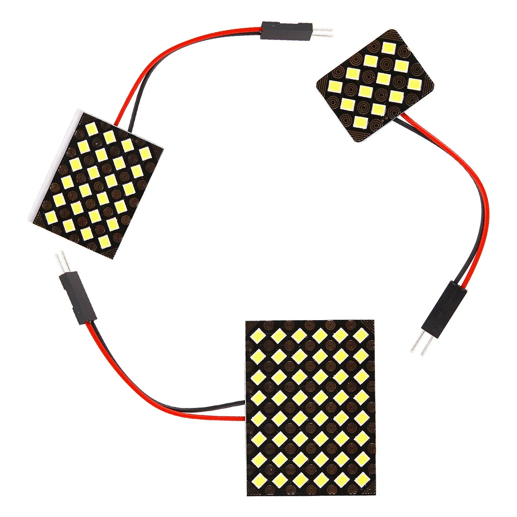 T10 5050 3030 LED Interior Panel Car White Light Reading Lamp Universal Car Trunk Roof Dome Bulb 48 24 12 SMD Lights 12V