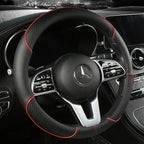 All Seasons Leather Diamond Steering Wheel Cover Universal Fit for 14 .5-15 Inch Durable Leather Cover Anti-Slip Veins Amagi