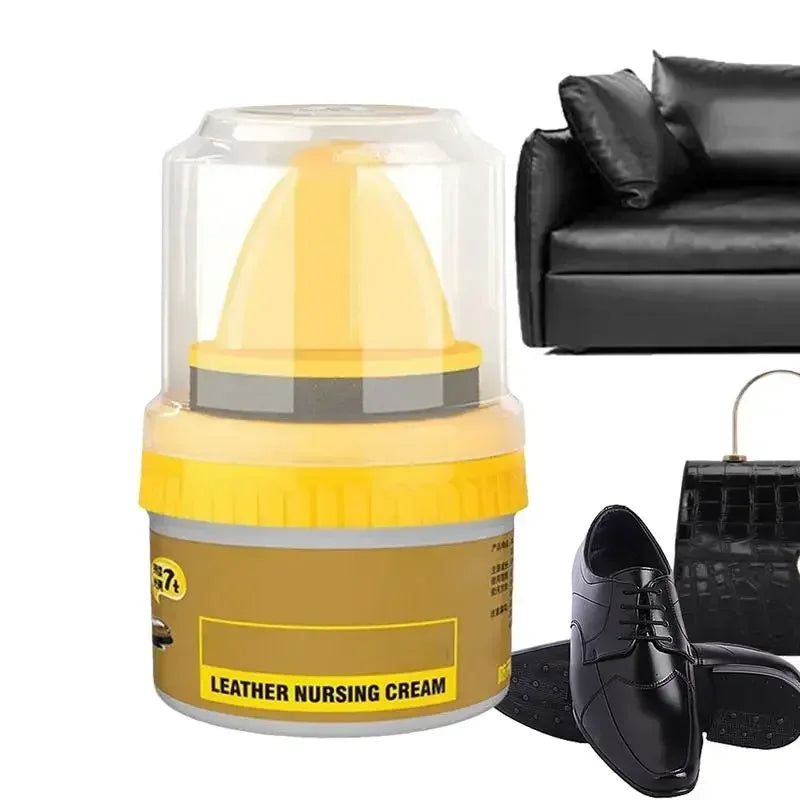 Car Leather Cleaning Cream Interior Seat Maintenance Care Oil with Sponge Brush Sofa Bags Shoes Back to Gloss Polisher Cleaner
