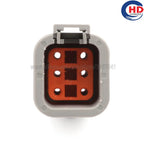 6pin auto waterproof electric plastic wire harness connector DTP04-6P