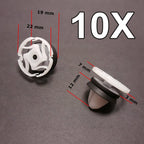 10Pcs Door Trim Panel Mounting Clips White Nylon For Renault 7703077476 Car Interior Accessories Fastener Clips