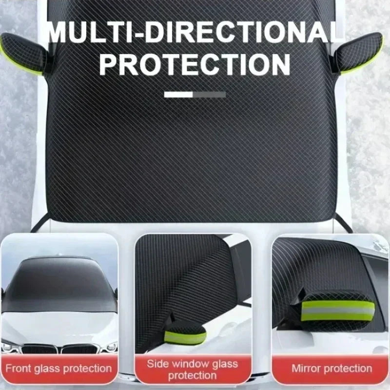 Thickened Car Snow Shield - Front Windshield Winter Frost-Proof Cover, Winterproof Car Clothing, Windshield Snow Shield Amagi