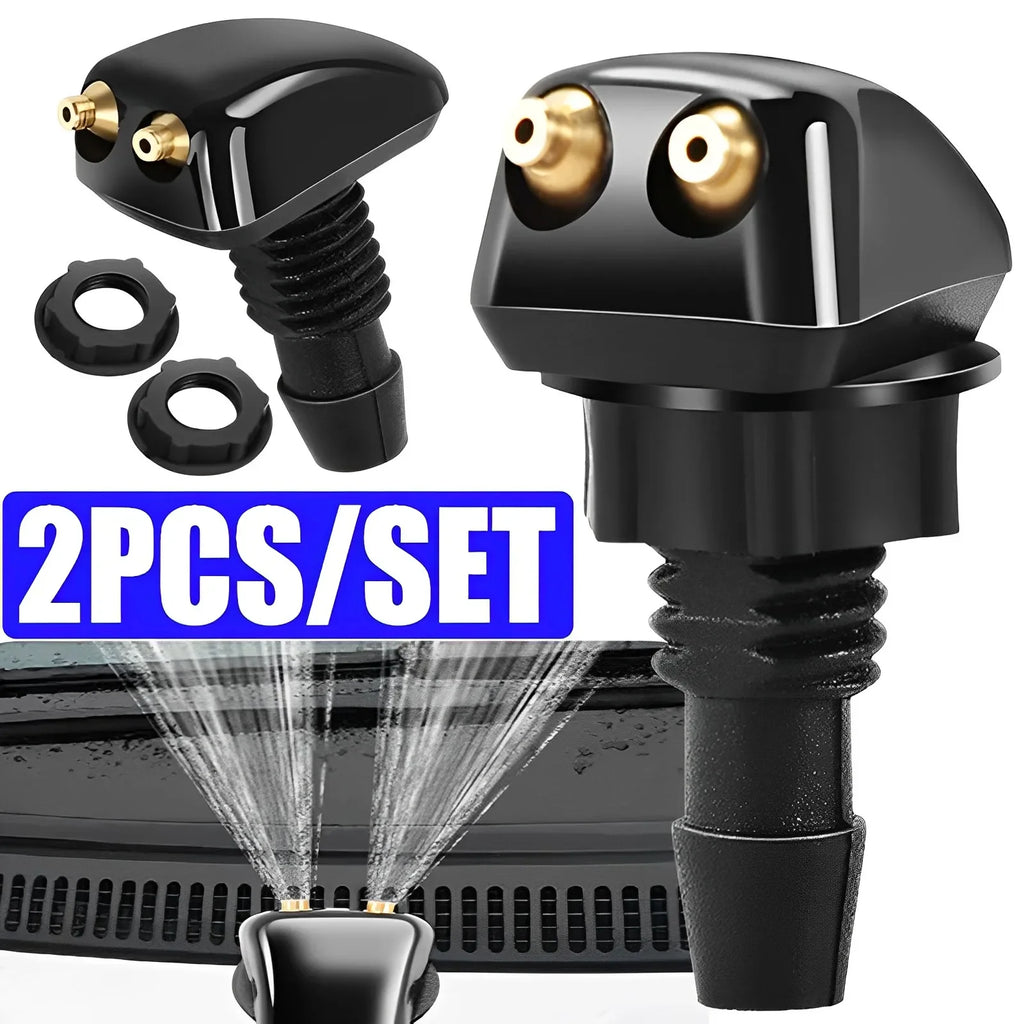 2PCS Universal Front Windshield Washer Wiper Nozzle Sprayer Sprinkler Water Spout Outlet For Toyota Mazda Hyundai Car Accessorie