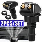 2PCS Universal Front Windshield Washer Wiper Nozzle Sprayer Sprinkler Water Spout Outlet For Toyota Mazda Hyundai Car Accessorie