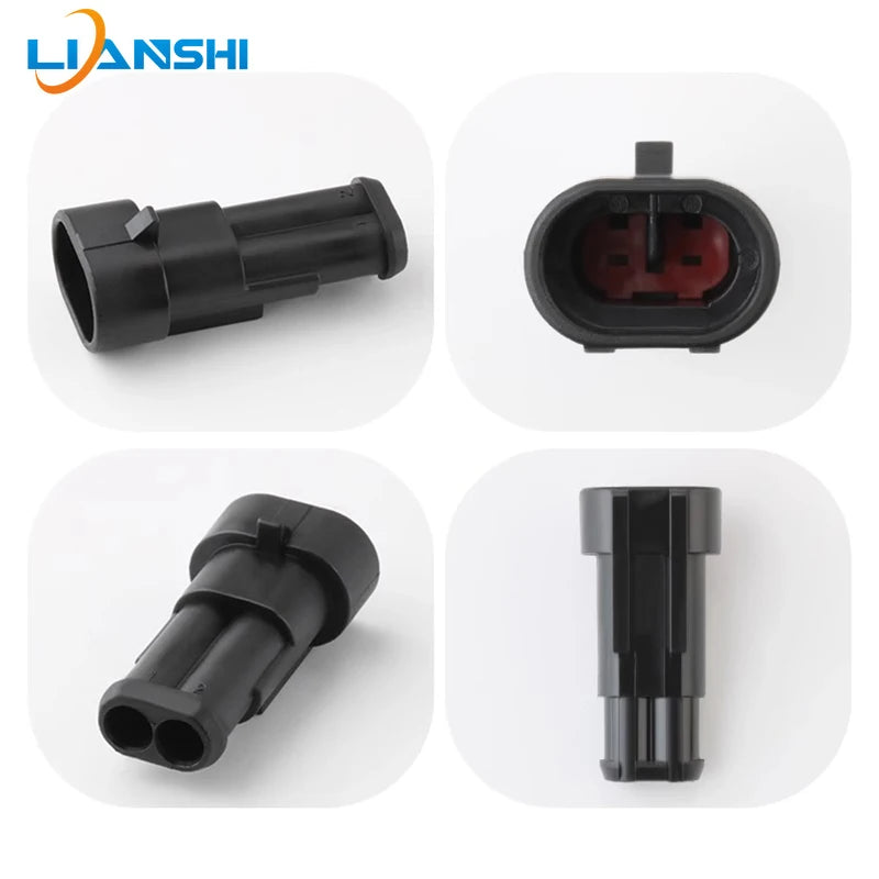 5set 282104-1 282080-1 Automotive waterproof connector 2p AMP connector DJ7021-1.5-11/21