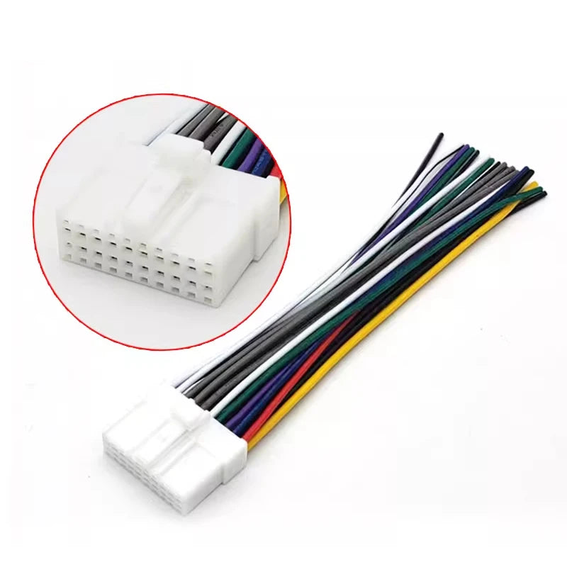 Car audio dsp power amplifier, four-channel car audio processor, power speaker, plug and wiring harness